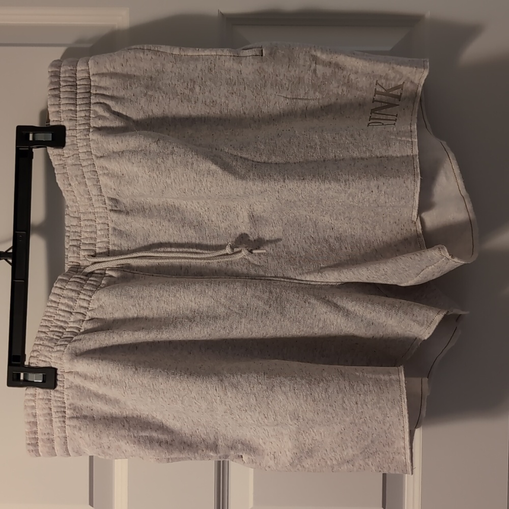 Pink relaxed sweat shorts